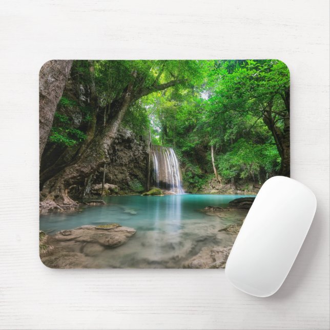 Mousepad Quedas | Kanchanaburi, Tailândia (Com mouse)