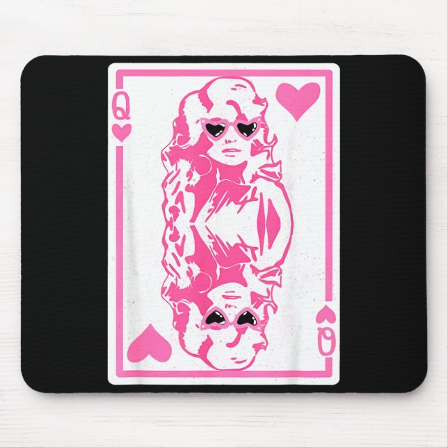 Mousepad Queen Of Hearts Valentines Day  (Frente)