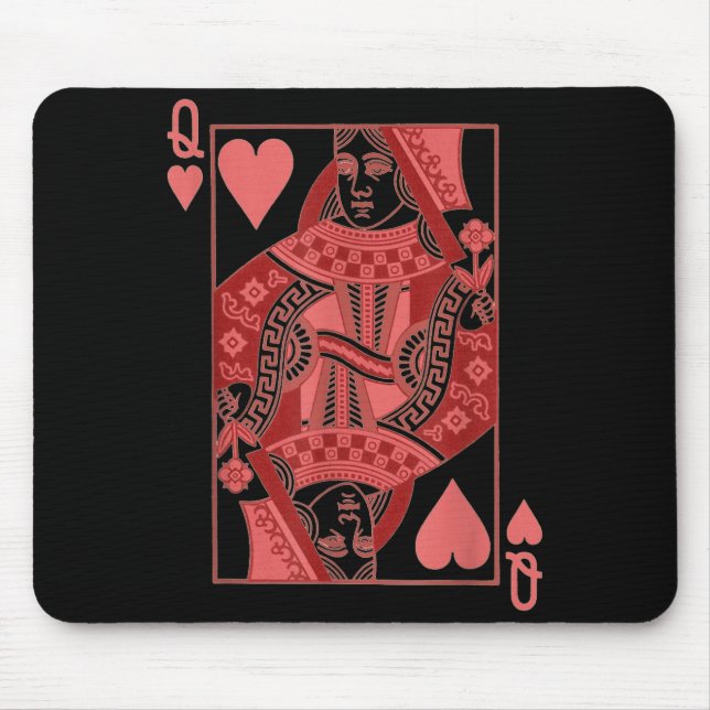Mousepad Queen Of Hearts Valentines Day Cool V-day Couple M (Frente)