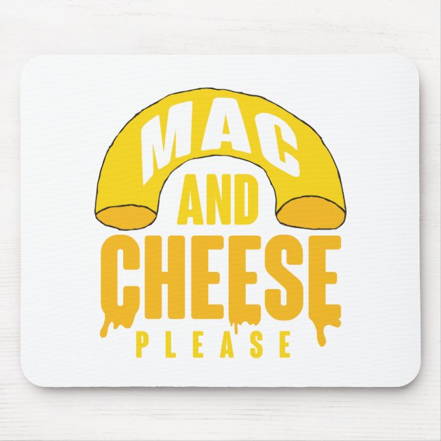 Mousepad Queijo de macarrão amarelo para crianças Mac e que (Frente)