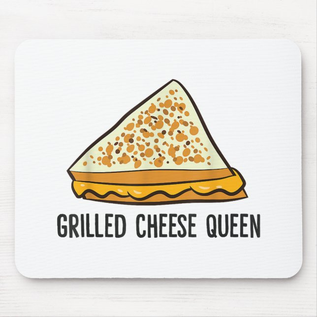 Mousepad Queijo grelhado Rainha Engraçada Engraçado Queijo  (Frente)