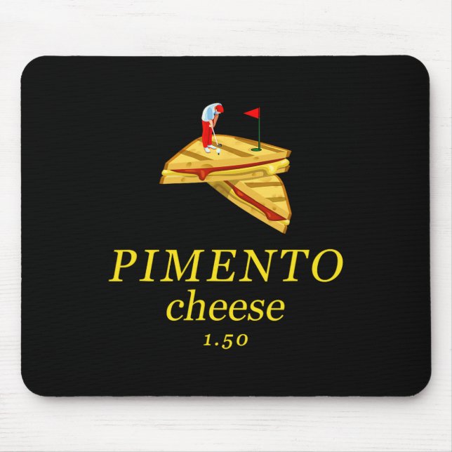 Mousepad Queijo Pimento Pai Golfista Engraçado  (Frente)