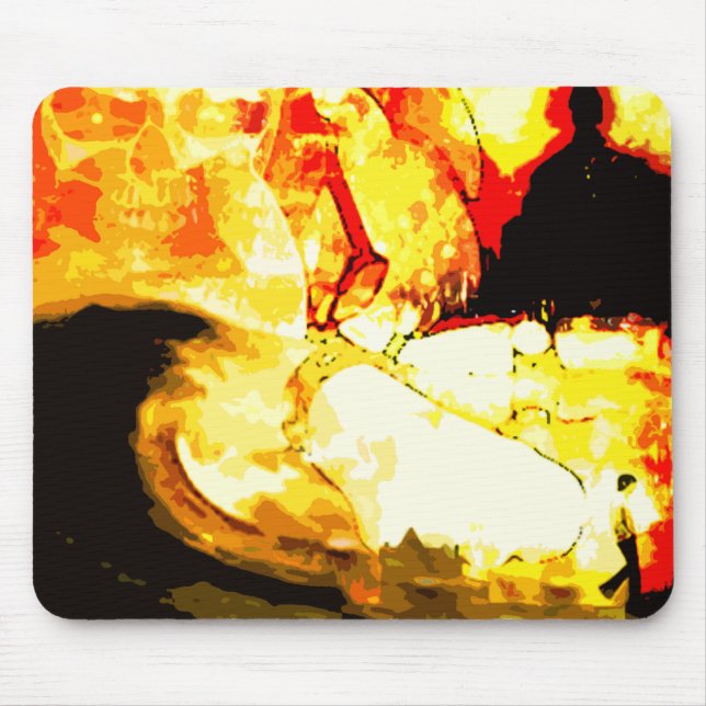 Mousepad queimado. (Frente)
