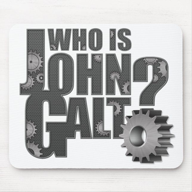 Mousepad Quem é John Galt? Tapete do rato das engrenagens (Frente)