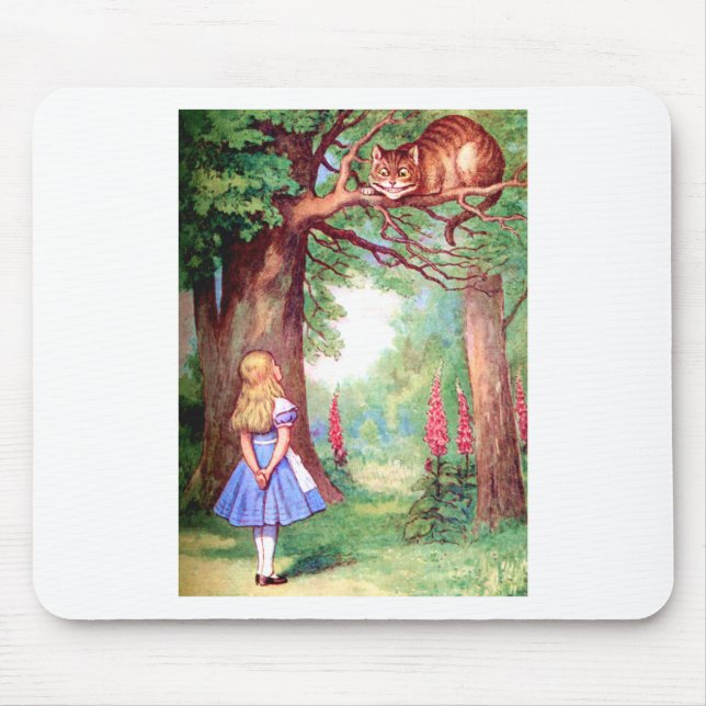 MOUSEPAD "QUEM É VOCÊ?" O GATO DE CHESHIRE PERGUNTA À ALICE (Frente)