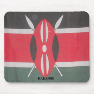 Mousepad Quênia Cores nacionais patrióticas Personalizam Pr