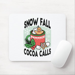 Mousepad Quente quente com a queda de neve chamada de cacau