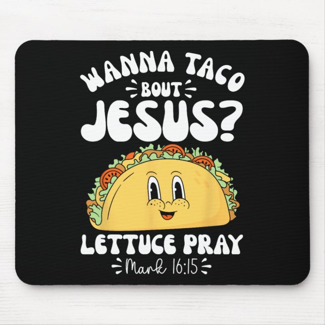 Mousepad Quer Taco Sobre Jesus Cinco De Mayo Mulheres Homen (Frente)