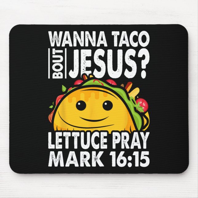 Mousepad Quer Taco Sobre Jesus Cinco De Mayo Mulheres Homen (Frente)