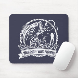 Mousepad Queria Que Eu Estivesse Pescando