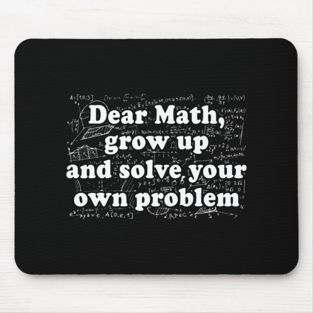 Mousepad Querido Diversão De Matemática De Volta Para O Pro (Frente)