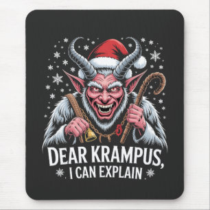 Mousepad Querido Krampus, posso explicar Papais noeis de Na