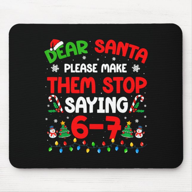 Mousepad Querido Papai Noel 67 Meme Natal Divertido Seis Se (Frente)