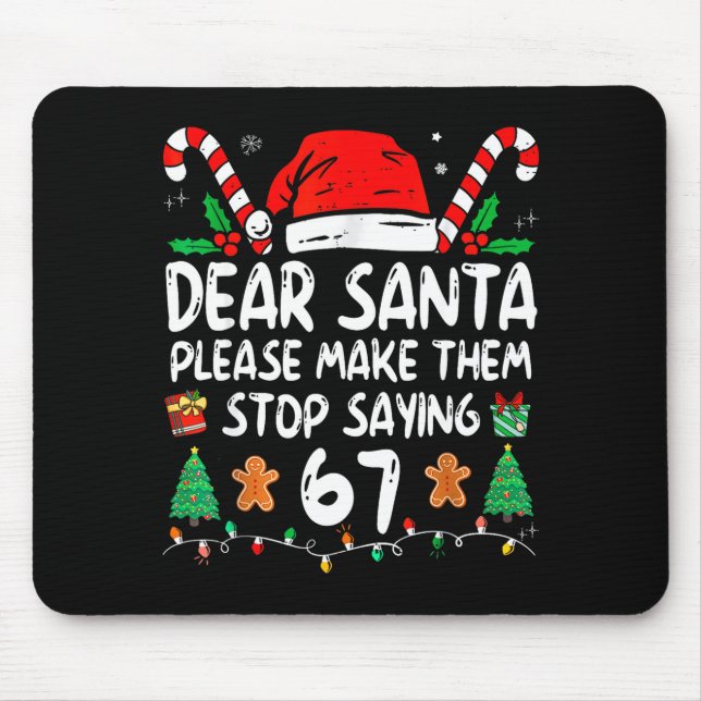 Mousepad Querido Papai Noel 67 Natal Divertido Seis Sete 6- (Frente)