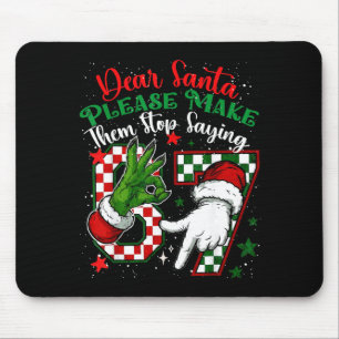 Mousepad Querido Papai Noel 67 Natal Divertido Six Seven 6-