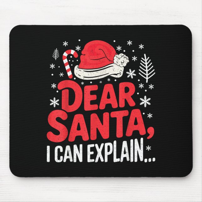 Mousepad Querido Papai Noel Posso Explicar Divertido Cristã (Frente)