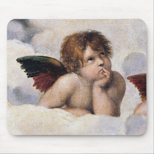 Mousepad Querubins, anjos alados pintura de Raffael