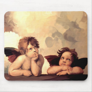 Mousepad Querubins Raffaelo Sanzio de Sistine Madonna