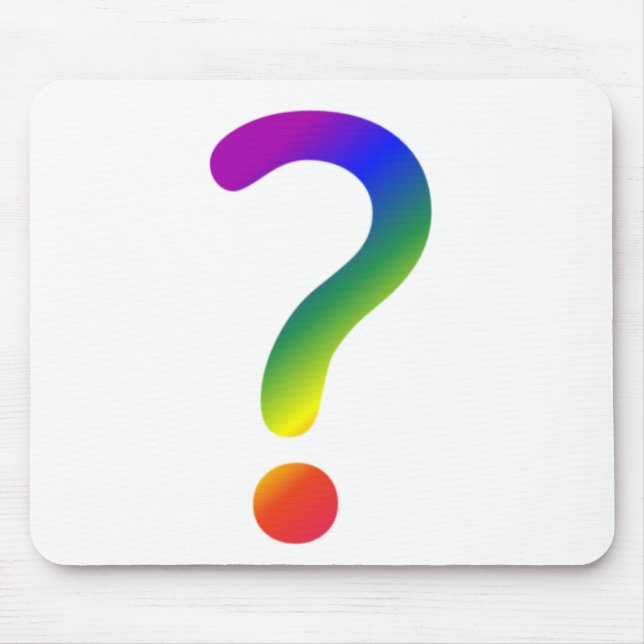 Mousepad Question mark rainbow (Frente)