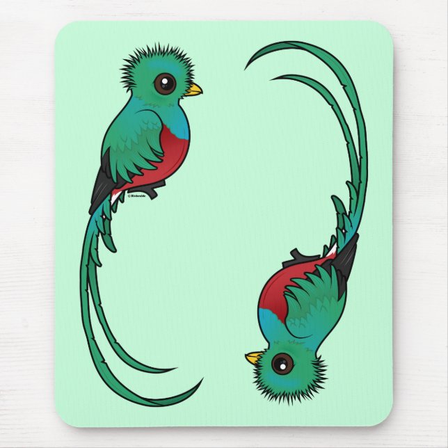 Mousepad Quetzal Resplendent de Birdorable (Frente)