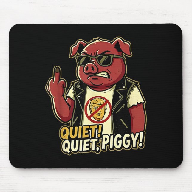 Mousepad Quiet Ggy Sarcastic Litical Humor Funny Design Gif (Frente)