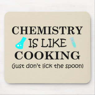 Mousepad química é como cozinhar