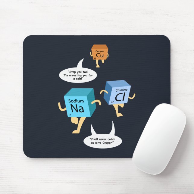 Mousepad Química Engraçada Nome Personalizado de Mesa Perió (Com mouse)