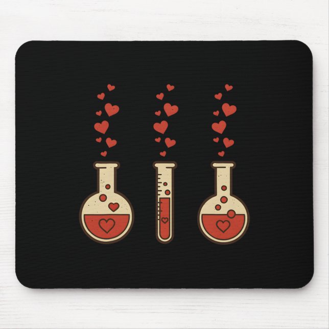 Mousepad Química Fofa Laboratório do Dia dos Namorados Prof (Frente)