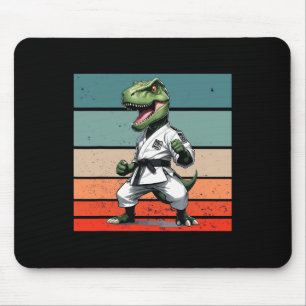 Mousepad Quimono de Karatê T.rex Faixas Pretas Postura Fero