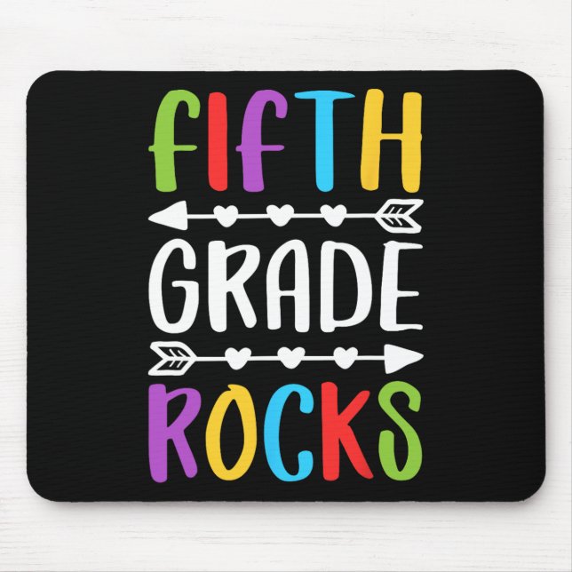 Mousepad Quinto Grau De Rochas Da 5 De Volta À Escola (Frente)