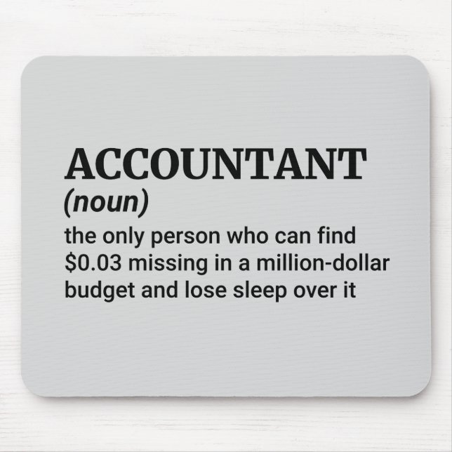 Mousepad Quirky Accountants Humor (Frente)