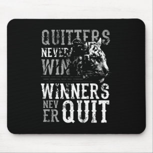 Mousepad Quitters Nunca Vencer Com A Placa Do Rato Preto Ti