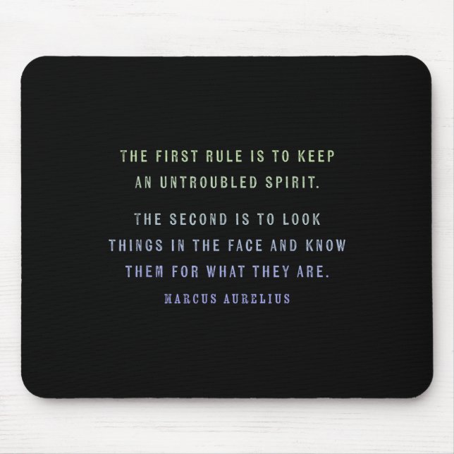 Mousepad Quote By Marcus Aurelius Stoic, Mindset Motivation (Frente)