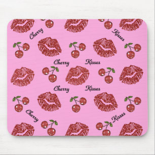 Mousepad RAB Rockabilly Cherry Kisses a rosa