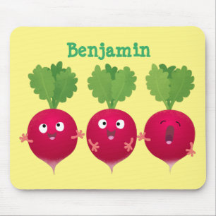 Mousepad Rabanetes lindos cantando legumes trio