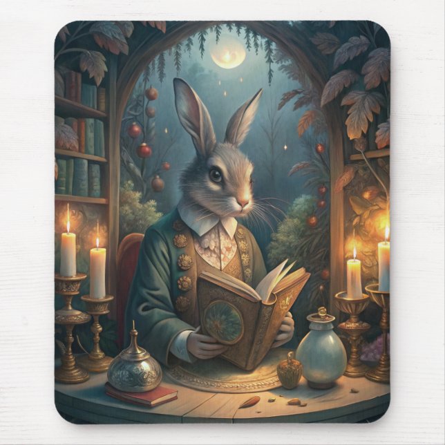 Mousepad Rabbit Reading (Frente)