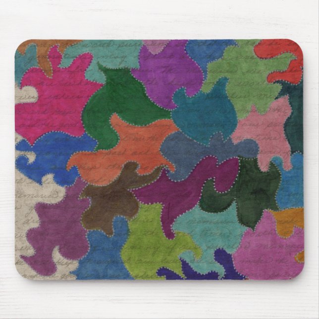 Mousepad rabisco de abstrato multicor (Frente)
