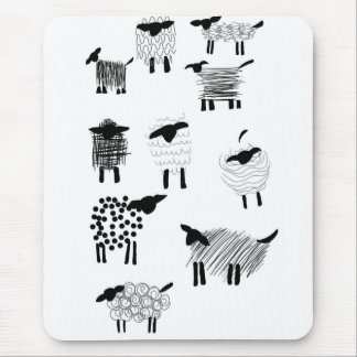Mousepad Rabiscos de ovelhas