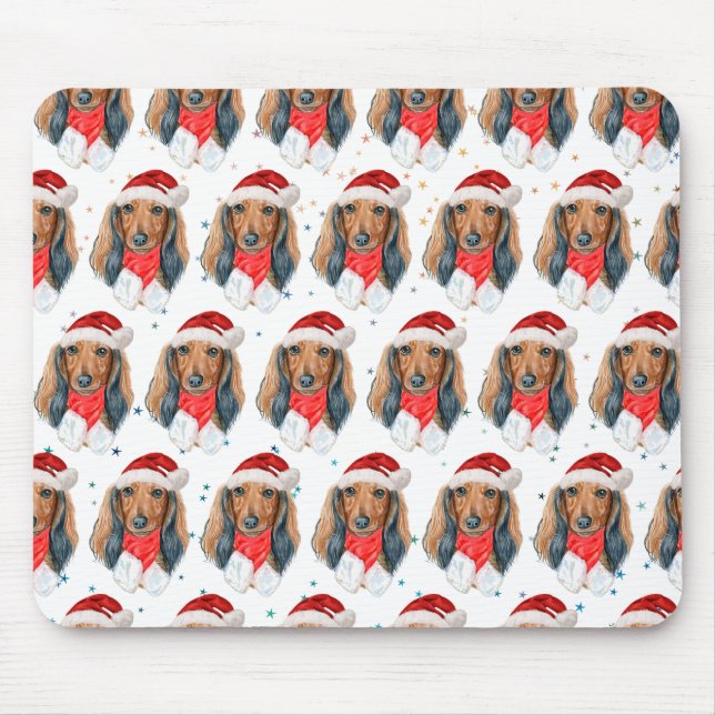 Mousepad Raça de Cachorro Dachshund Natal (Frente)