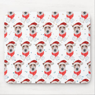 Mousepad Raça de Cão Wire Fox Terrier Estrelas de Natal