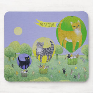 Mousepad Raça do balão do gato