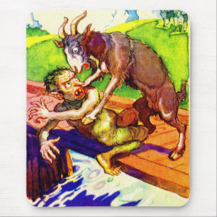 Mousepad ração e troll de cabra