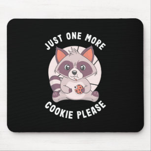 Mousepad Raccoon Lover Só Mais Um Biscoito, Por Favor