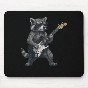 Mousepad Raccoon Tocando Violão Rock E Homens Presentes