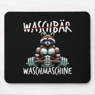 Mousepad Raccoon Washing Machine Raccoon Malhação Bodybuild