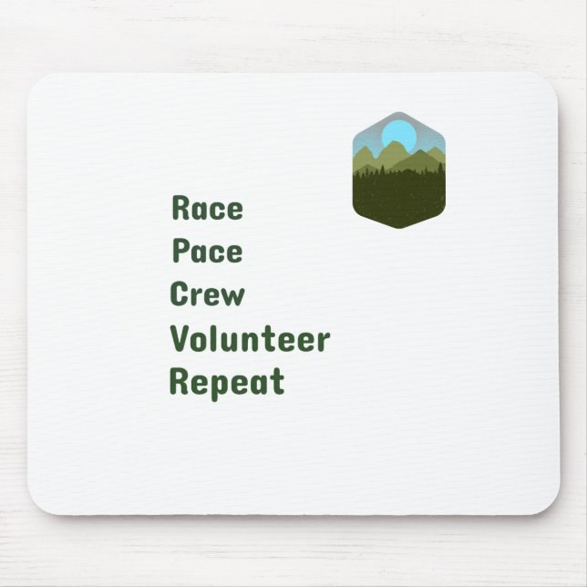Mousepad Race Pace Crew Volunteer Repeat (Frente)