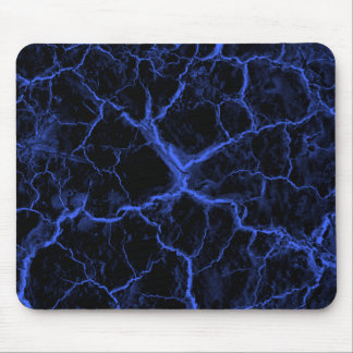 Mousepad Rachaduras azuis no tapete do rato preto