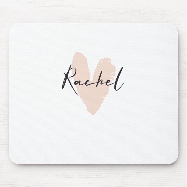 Mousepad Rachel Heart Name Graphic (Frente)