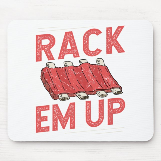 Mousepad Rack-em-cima Frisas CHURRASCO Pão Pão-Pão Curto Tr (Frente)