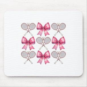 Mousepad Racquete de Badminton com Laço de Coquete Fita Ros